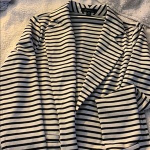 Black and white blazer